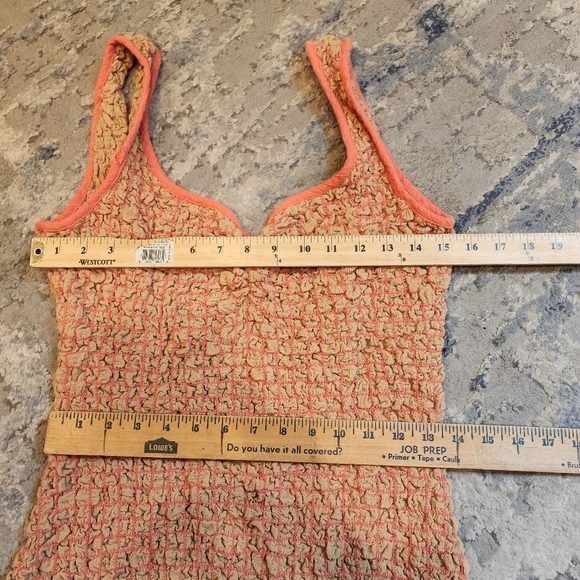 Free People Set The Bar Smocked Midi Sleeveless Dress Stretch Bodycon Medium - Picture 8 of 14